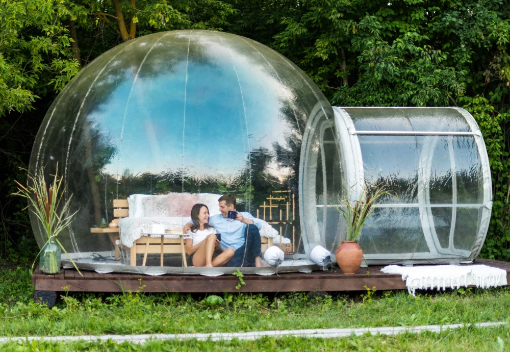 outside bubble tent